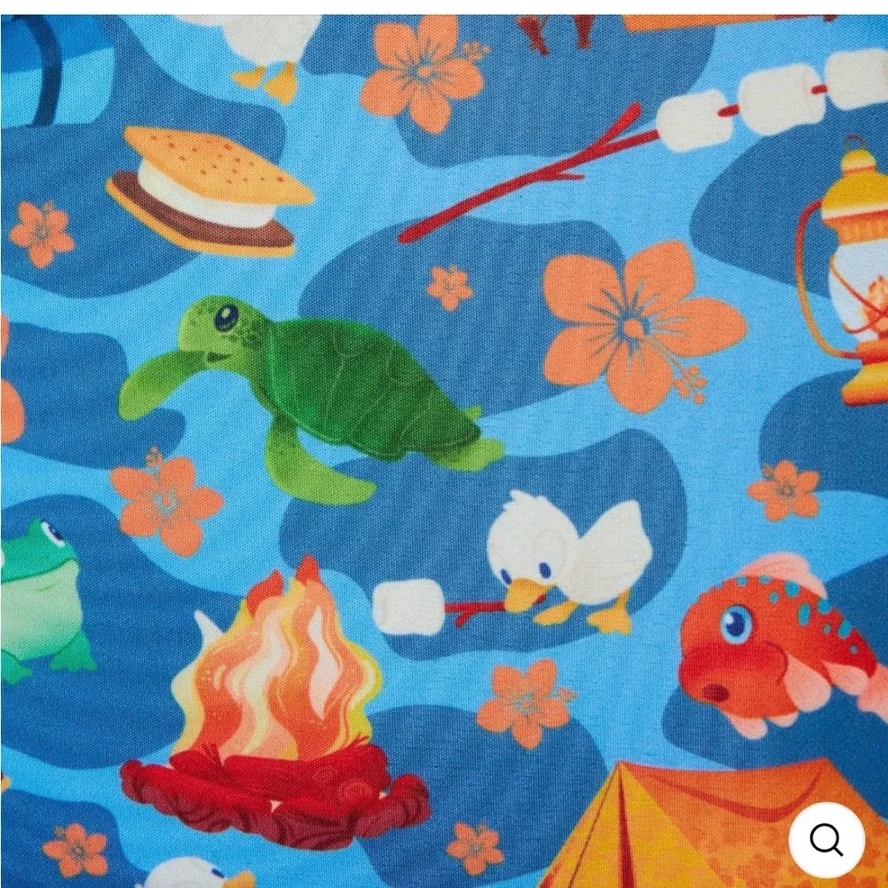 Loungefly Disney Lilo & Stitch Camping Cuties Backpack Hard Tag also glows New!